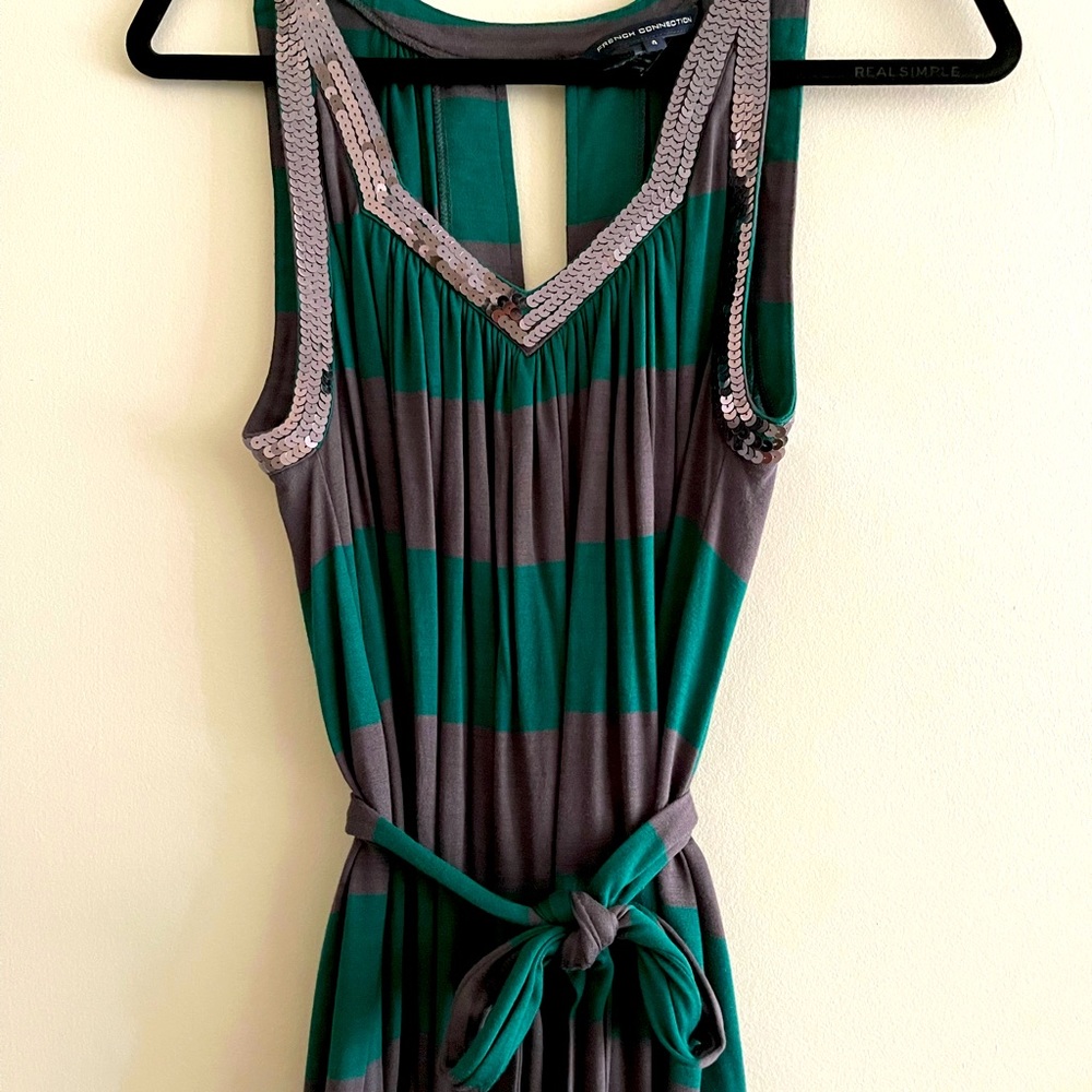 Sequins & Stripes - Grey and Green Dress